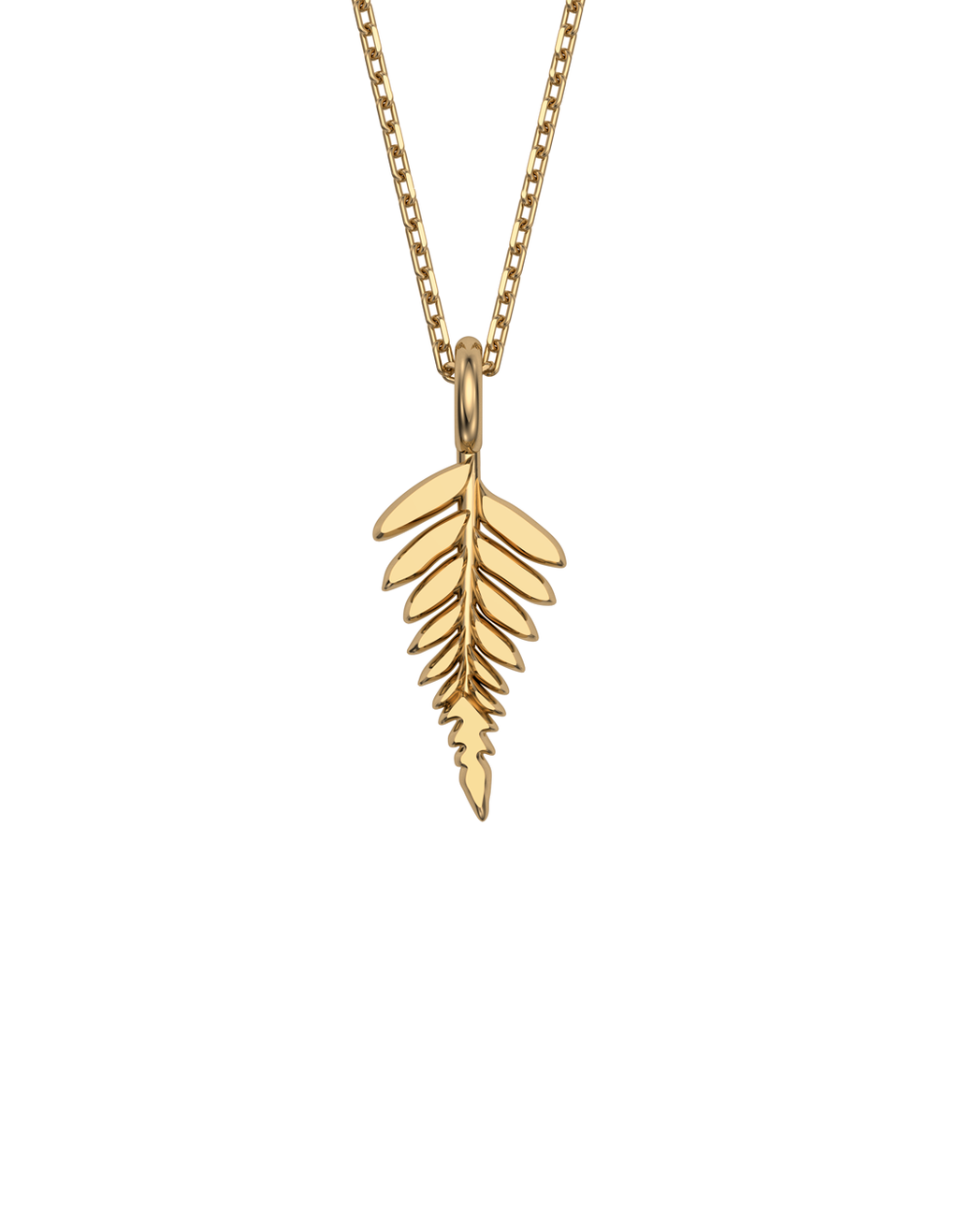 Fern pendant necklace in on sale gold